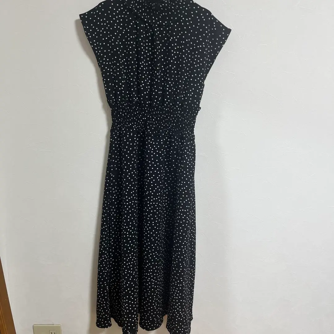 Thumbnail of Shimamura Dot Pattern Short Sleeve Long Dress