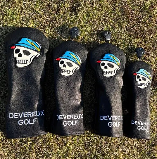 Thumbnail of Golf Head Cover Lightning Skull 1+3+5+UT 4-piece Set Universal Type New✨