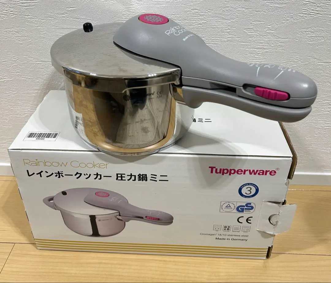 タッパーウェア　レインボークッカー　圧力鍋　ミニ 3L 新品未使用】タッパーウェア レインボークッカー圧力鍋 ミニ