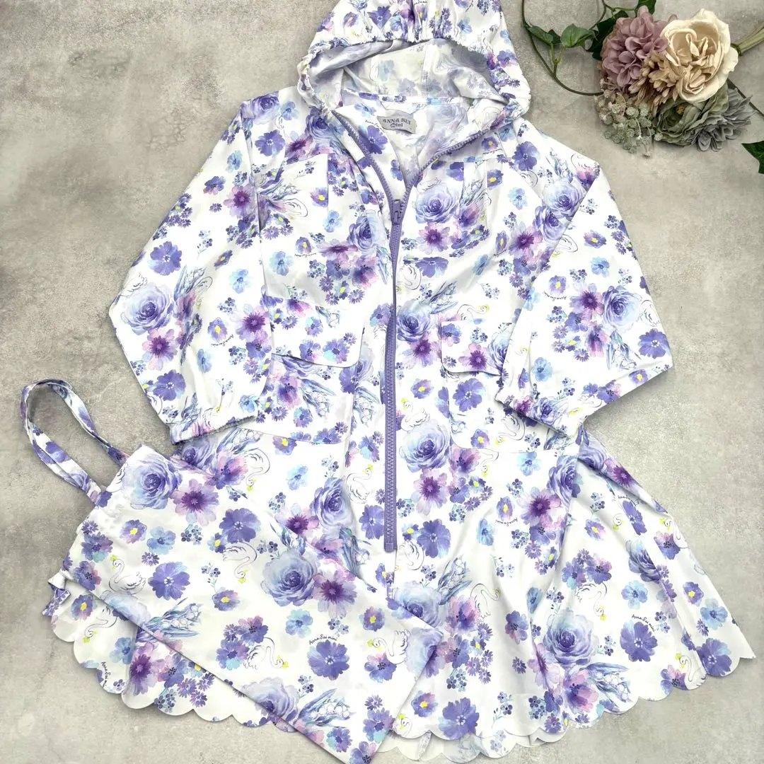 ANNA SUI mini - アナスイミニ 花総柄レインコートの通販 by