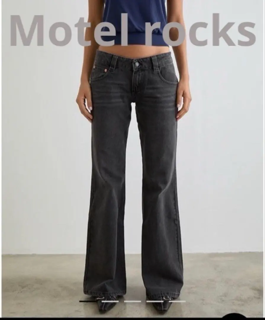 Motel Rocks ローライズ　ジーンズ　ストレート　モーテルロック Steel Blue Low Rise Straight Leg Jeans | Parallel
