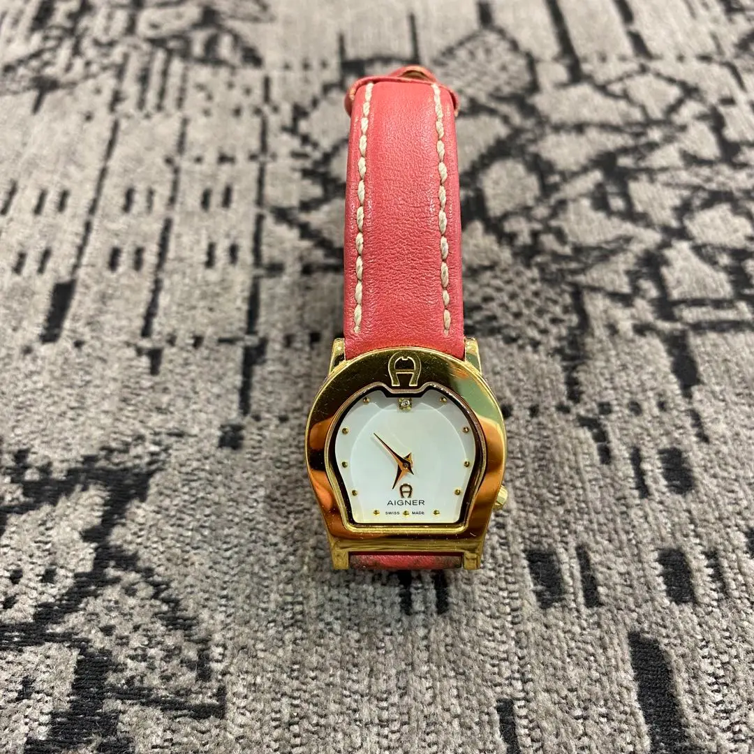 アイグナー AIGNER レザーベルトウォッチ