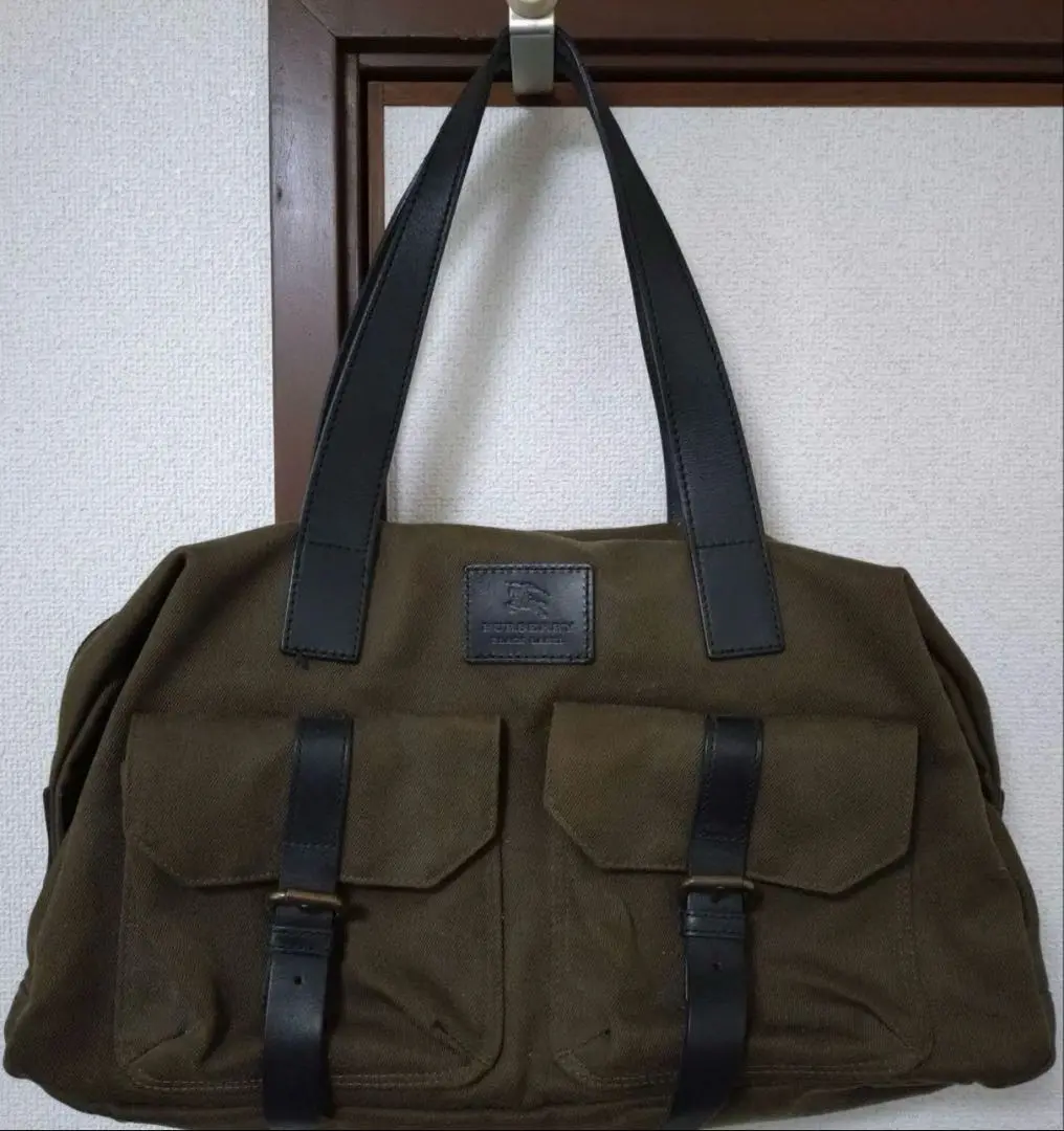 【美品】BURBERRY BLACK LABEL キャンバスボストンバッグ 2025年最新】BURBERRY BLACK LABEL ボストンバッグの人気