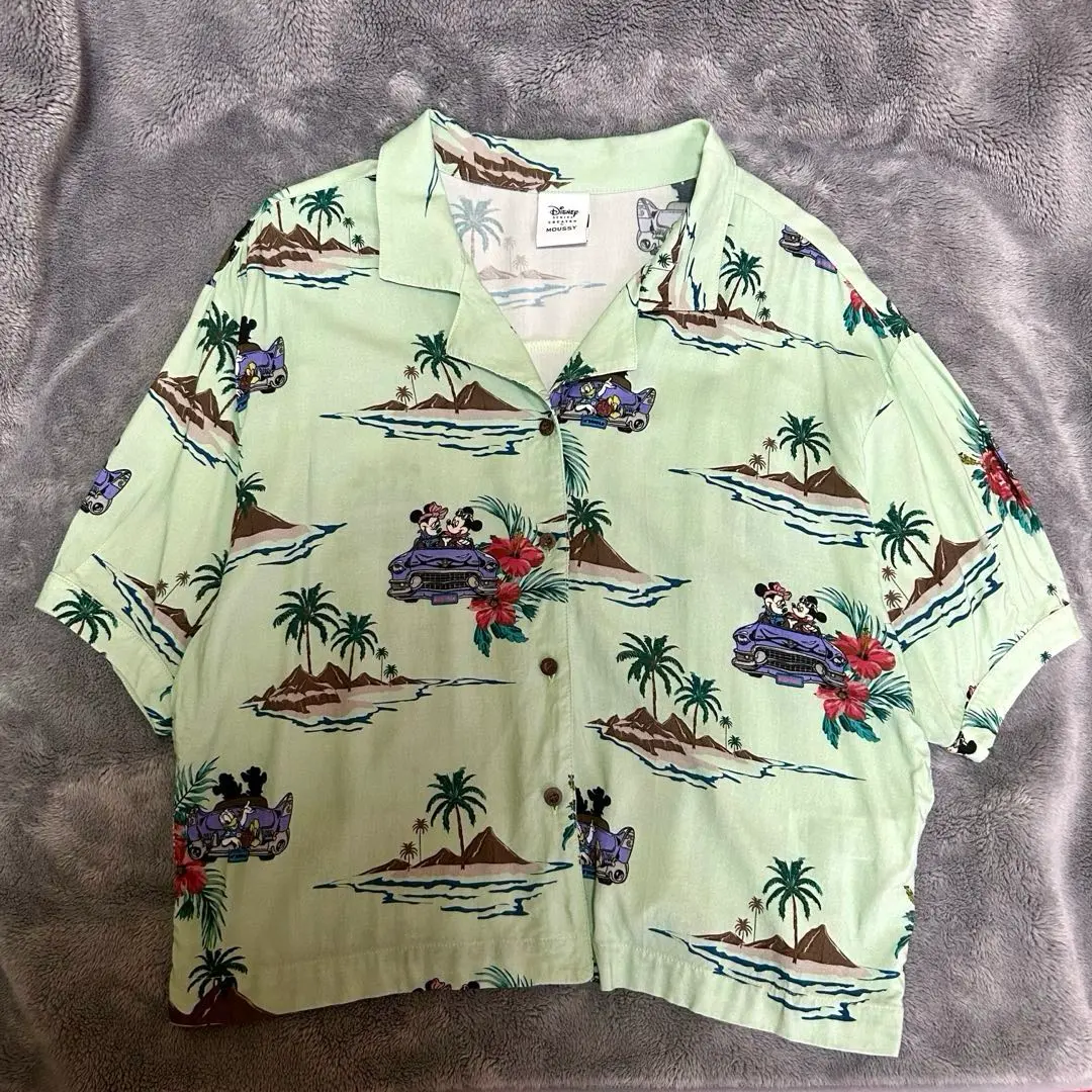 moussy ミッキーマウス フリル半袖シャツ ブラウス マウジー