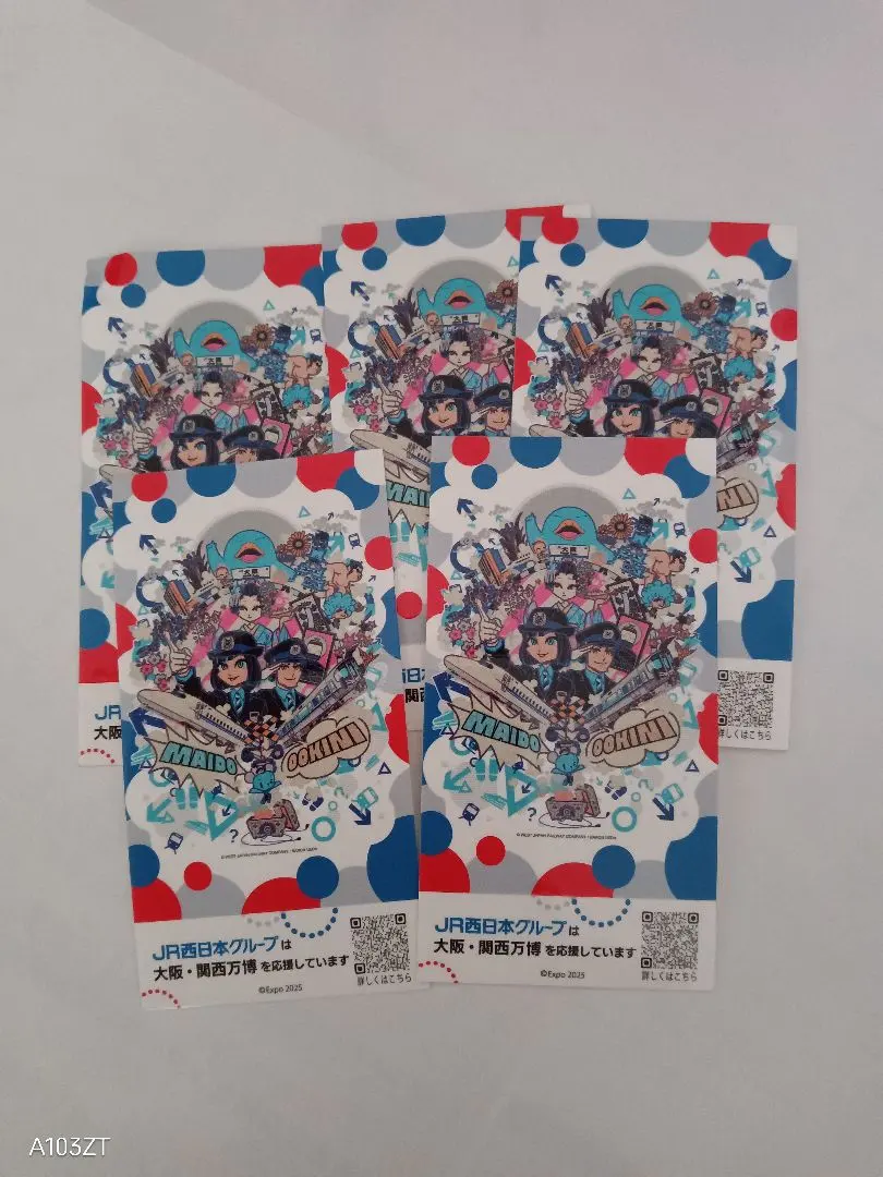JR西日本（聲援大阪關西萬博。）貼紙5張 上田巴隆氏 的縮圖