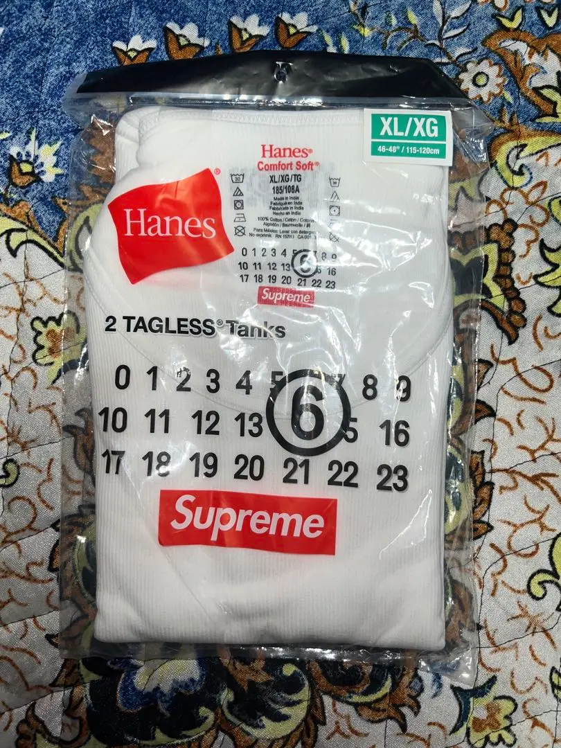 新品未開封シュプリームMM6タンクトップXL Supreme - 新品未使用 Supreme x Maison Margiela MM6 Lサイズの