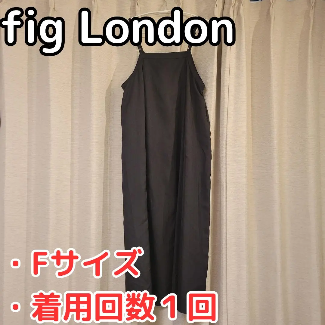 フィグロンドン　 BOY LINEN ワンピース　ブラック フィグロンドン】 BOY LINENワンピース 新品タグ付き 22SS