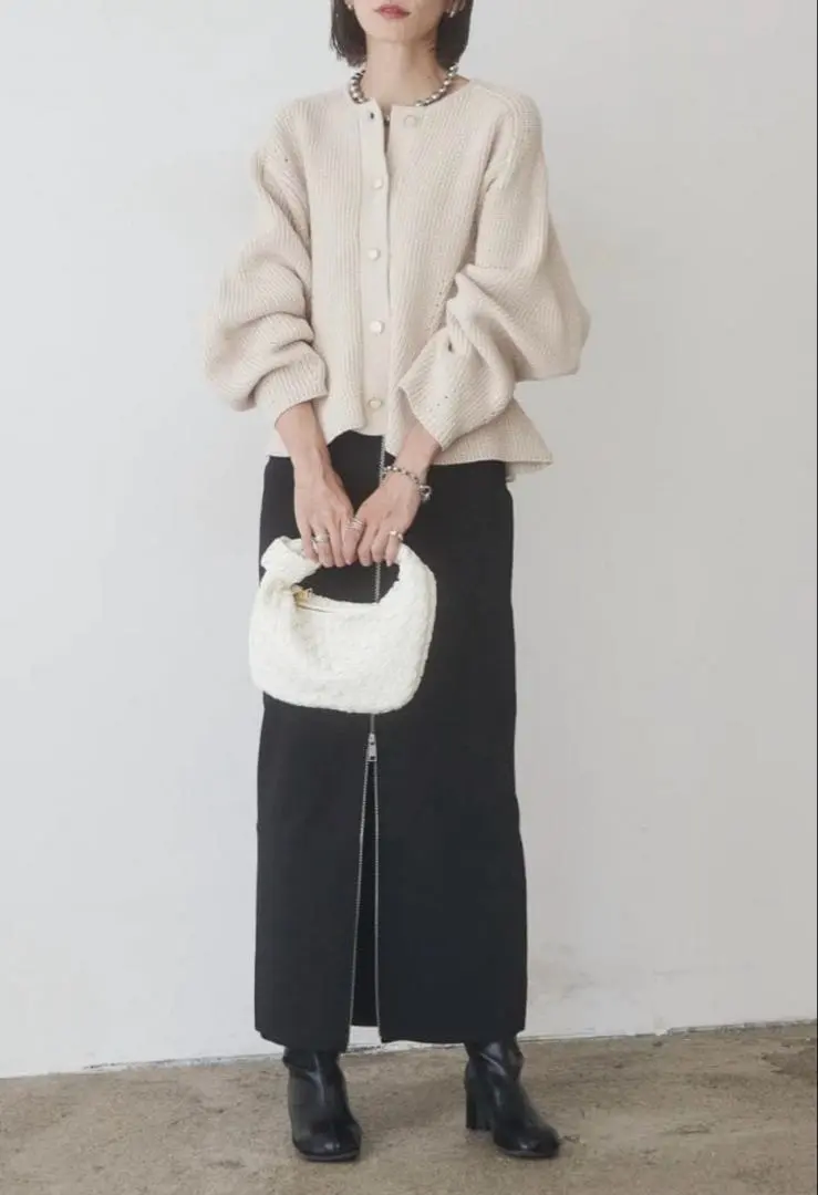 Thumbnail of ESICA Front Zip Design Knit Skirt