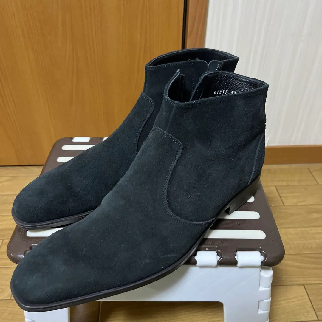 美品✨　クインクラシコ　牛革　サイドゴアブーツ　25.5 イタリア製　老舗 美品✨ クインクラシコ 牛革 サイドゴアブーツ 25.5 イタリア製