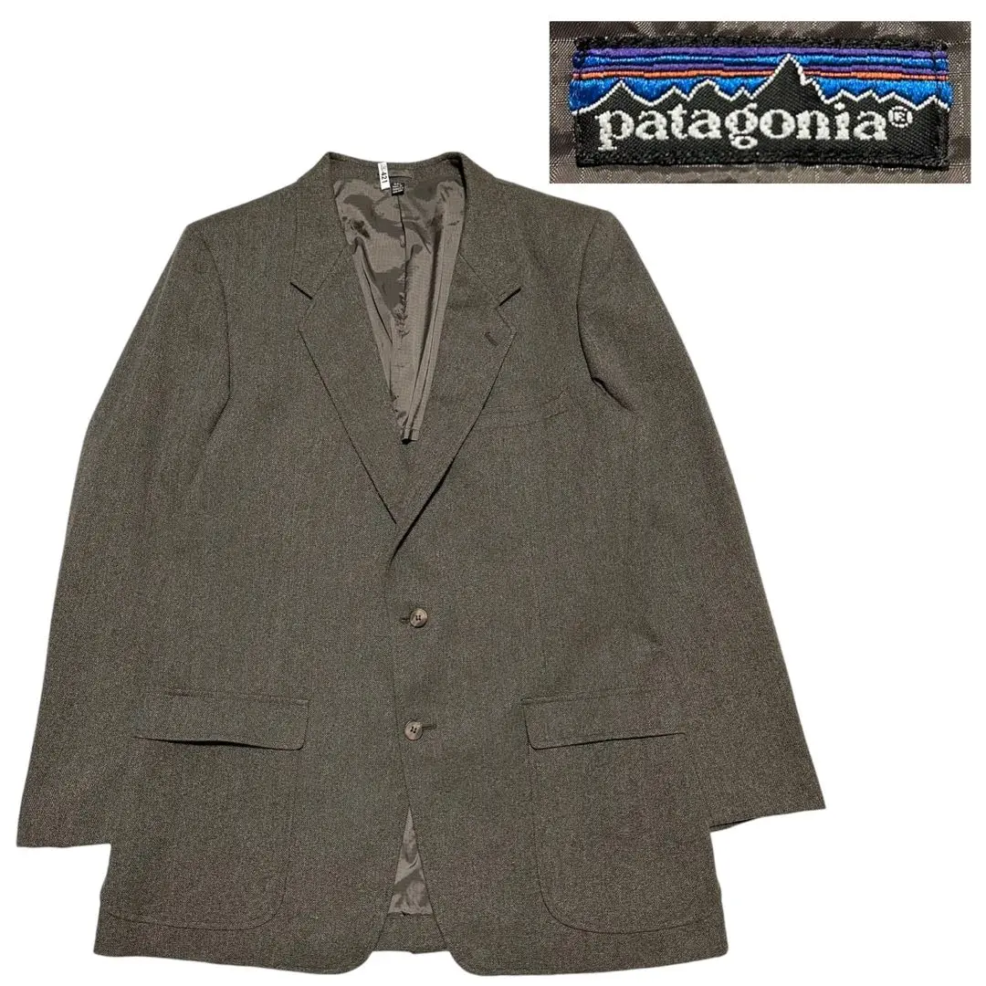 patagonia TRAVEL TWEED SPORT COAT テーラード Vintage Gray DONEGAL Tweed Sport Coat LEATHER Elbow Patch