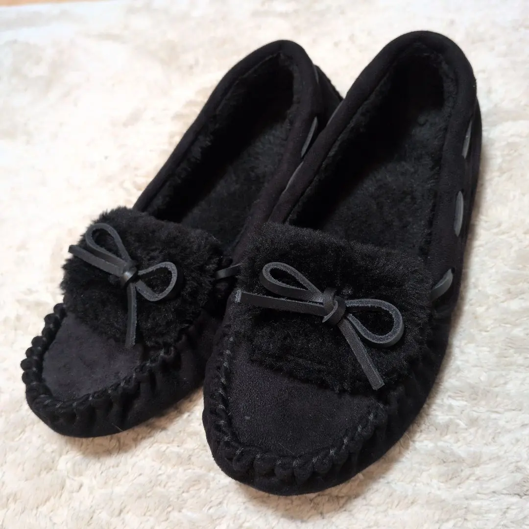 附黑色緞帶的莫卡辛鞋 L 尺寸 的縮圖