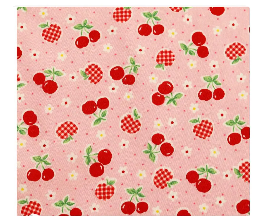 Thumbnail of Fabric, retro, Happy message 30's, cherries
