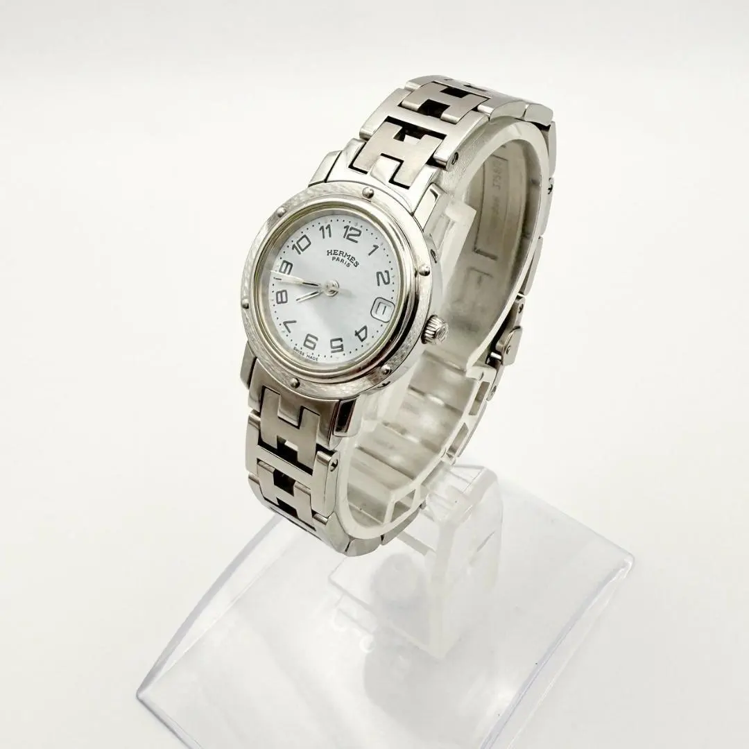 Thumbnail of 684☆Superb Condition☆ HERMES CL4.210 Clipper White Dial Quartz