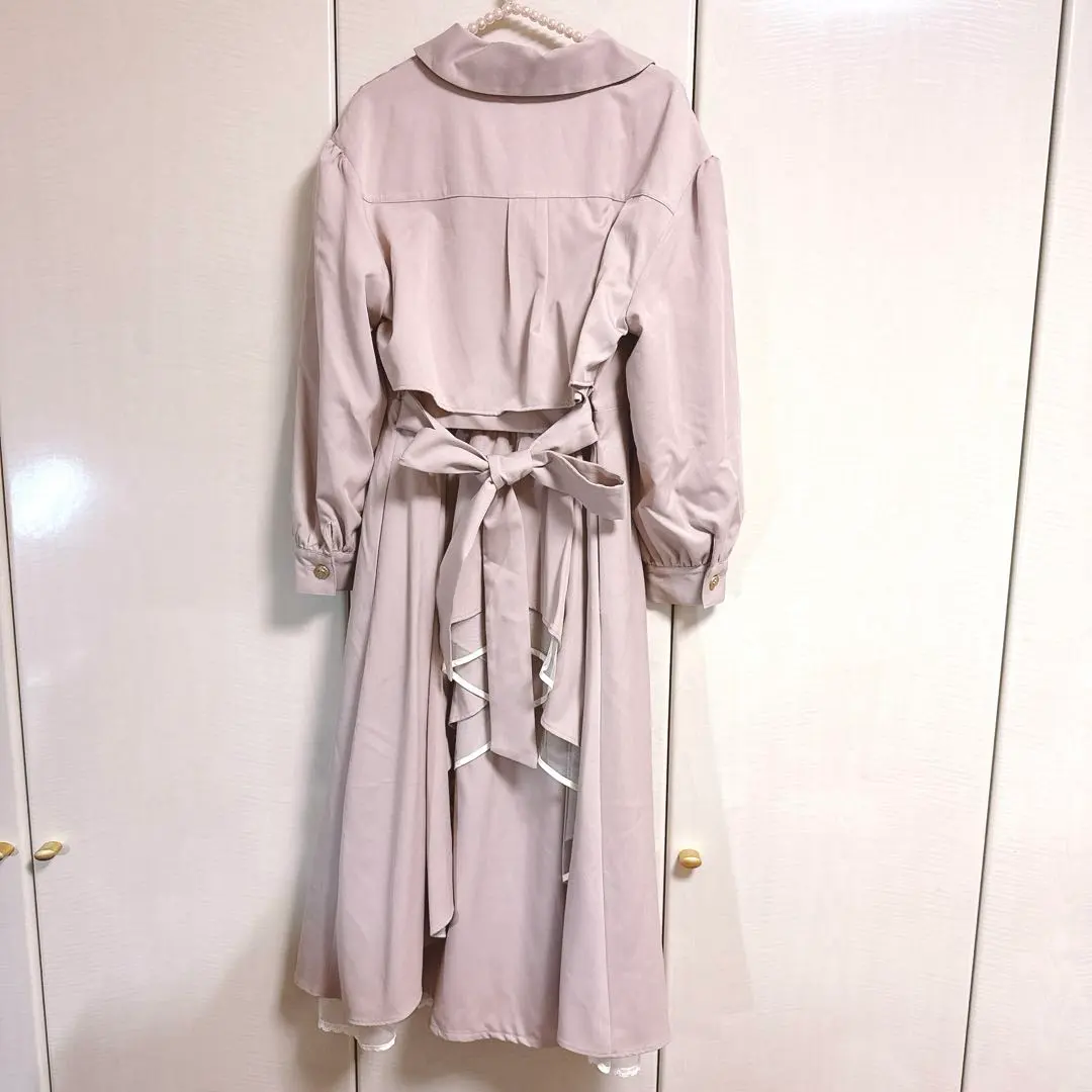 Thumbnail of axes femme ♡ Back Ruffle Trench Dress