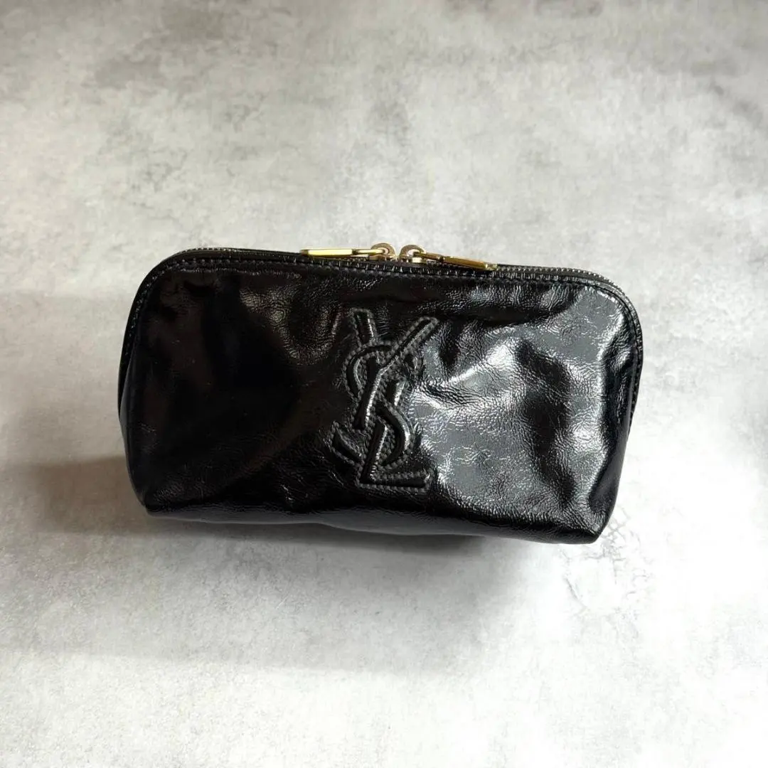 YSL Yves Saint Laurent / Rive Gauche 漆皮手拿包 小物入れ 186909 的縮圖