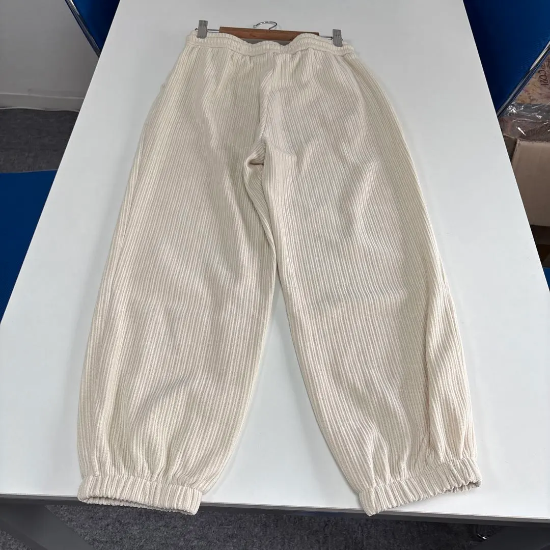 Thumbnail of Rib-knit cream-colored casual pants