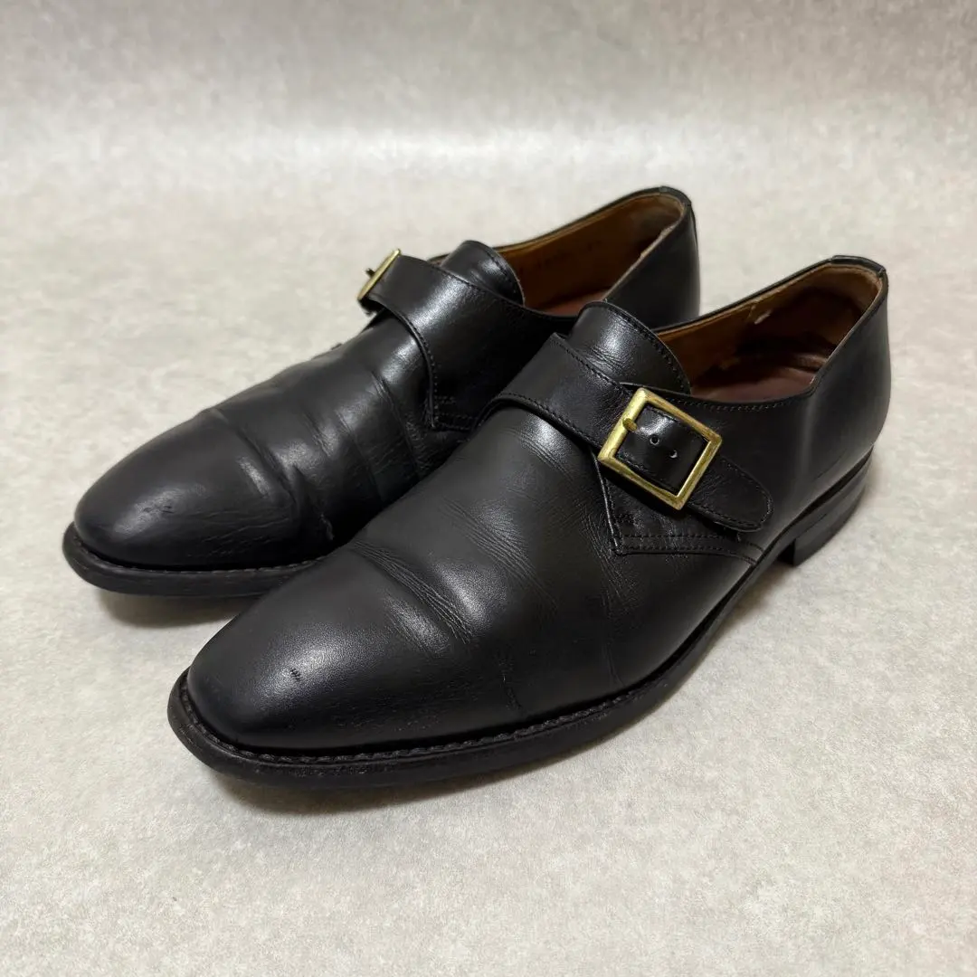 【Berwick】單扣孟克鞋 皮革 1707 黑色 26cm 的縮圖