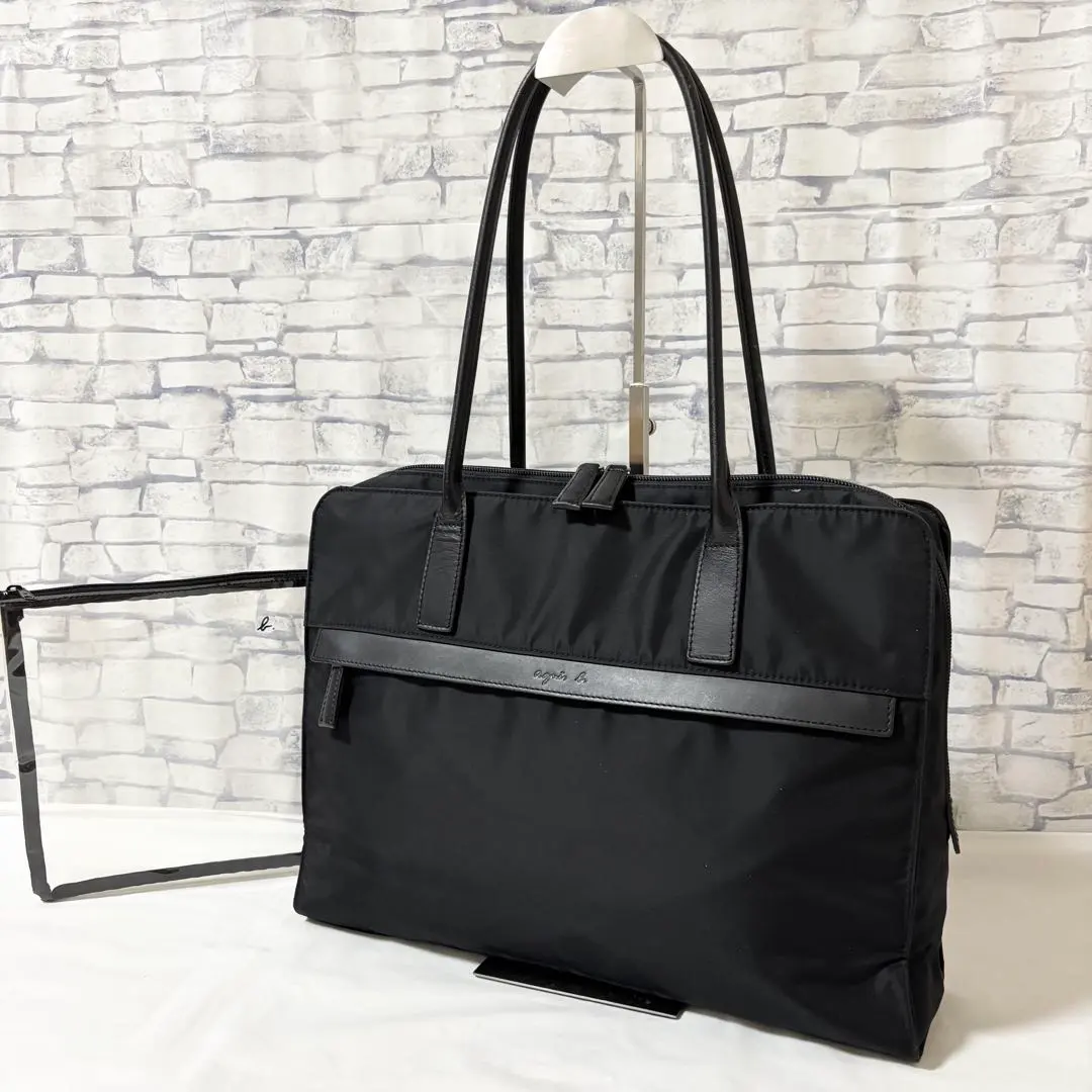 Thumbnail of Excellent condition ✨ agnes b. VOYAGE tote bag, black, with pouch, A4 size, suitable for commuting