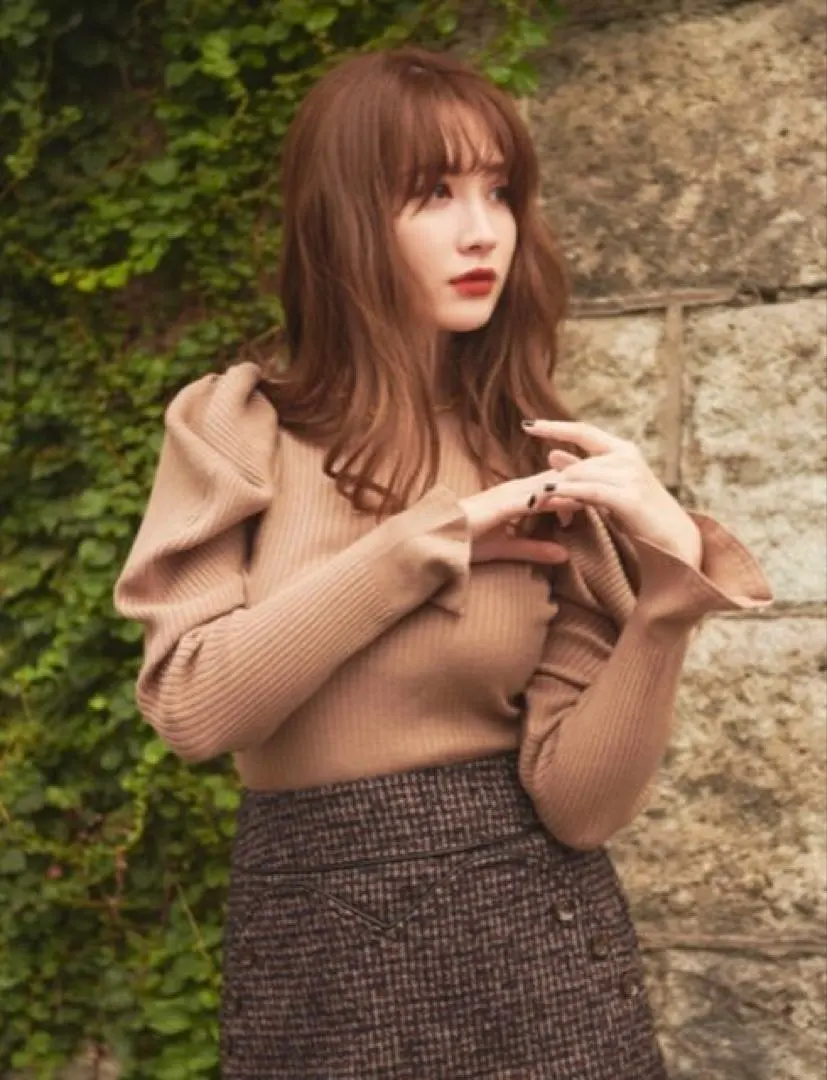Thumbnail of Her Lip to Volume Sleeve Rib Knit Top M