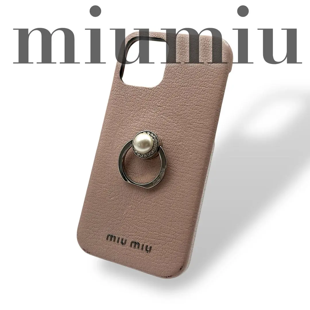 な*な様 ロゴが目立つ◆miumiu◆ミュウミュウ iPhone12/12Pro miumiu ミュウミュウ iPhone 12 pro max スマホケース