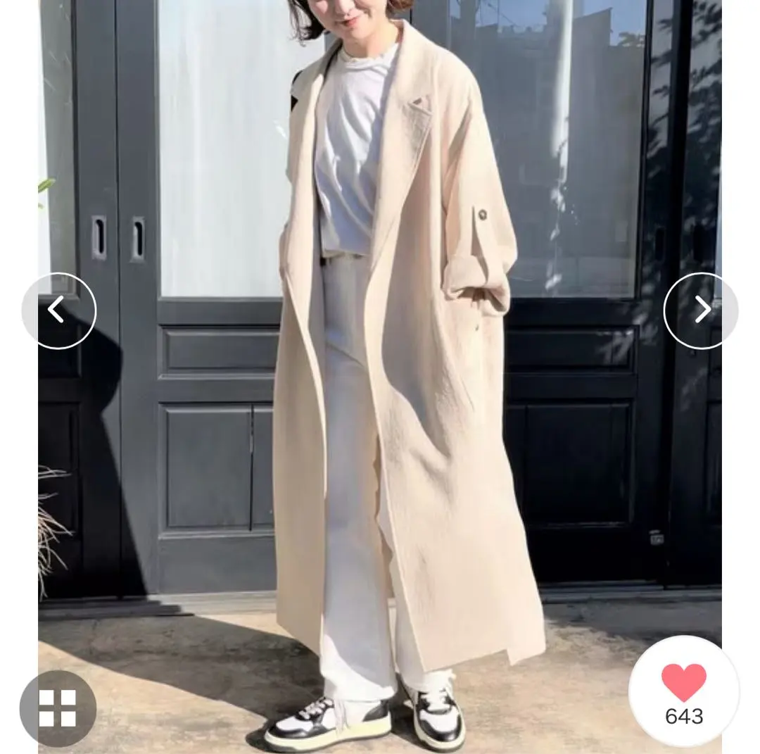 Thumbnail of Spick & Span Big Collar Gown Coat Trench Coat Long Length Outerwear