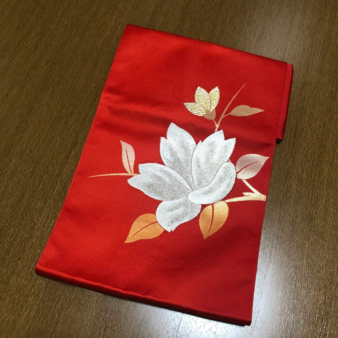 Thumbnail of Large flower embroidery kimono obi 451