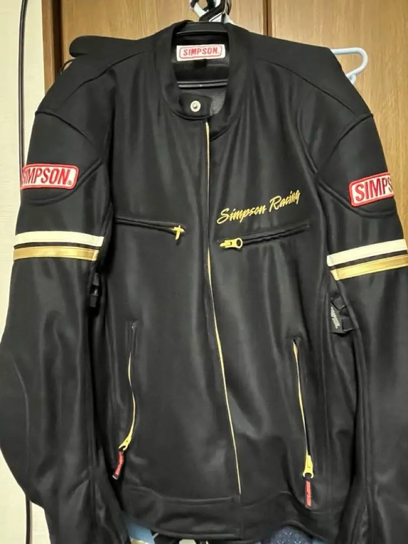 SIMPSON Racing ライダースジャケット ブラック SJ-1631 M SIMPSON Racing ライダースジャケット ブラック SJ-1631 M