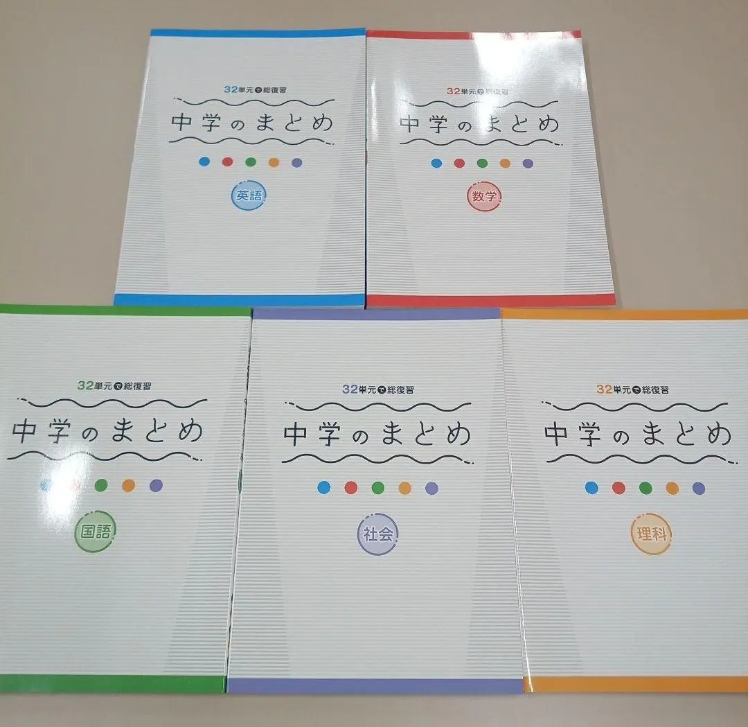 Thumbnail of 【New, Unused】Middle School Summary 5-Subject Set