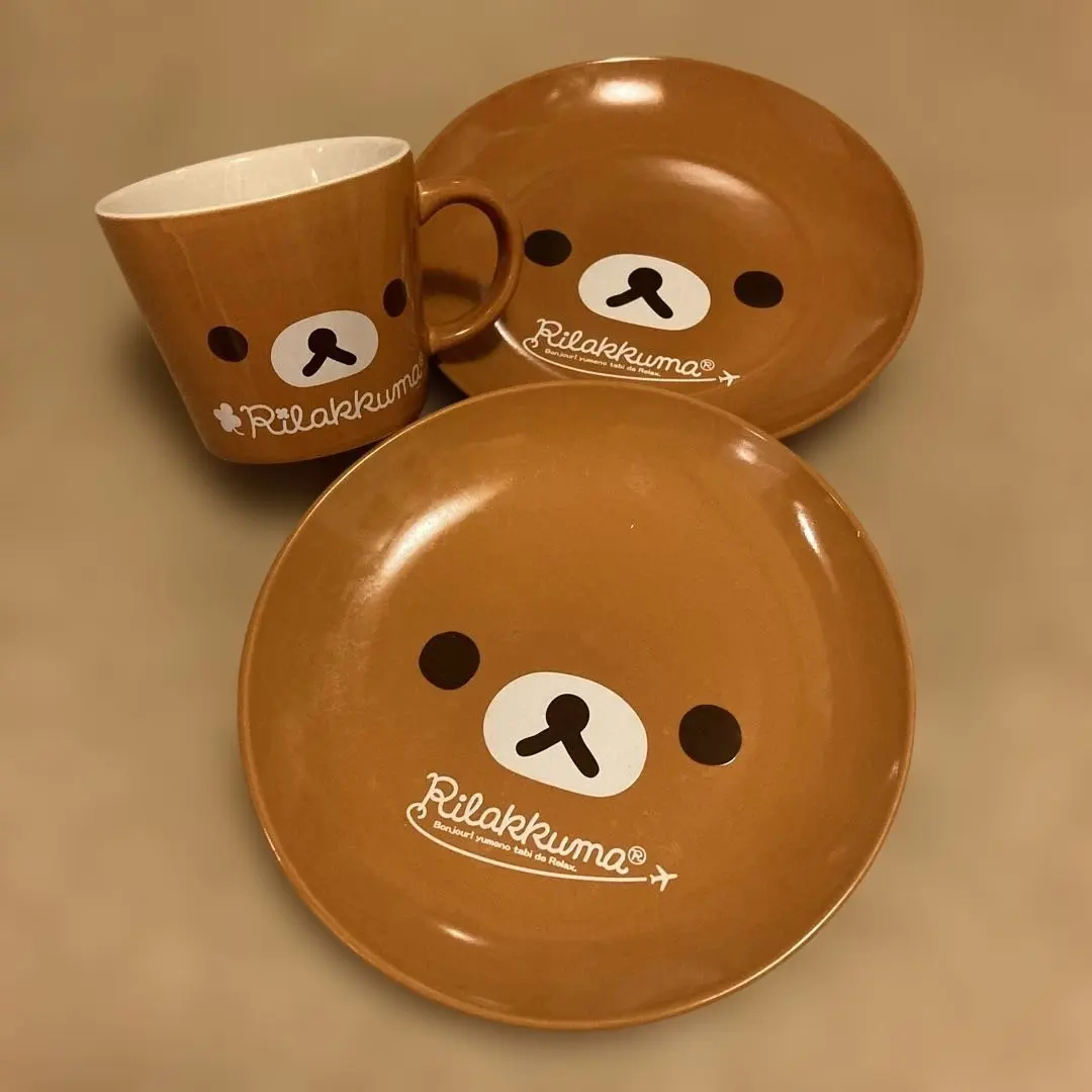 Thumbnail of Final Price Reduction: Rilakkuma Mug and Two Plates Set - Unused, Stored Item - LAWSON
