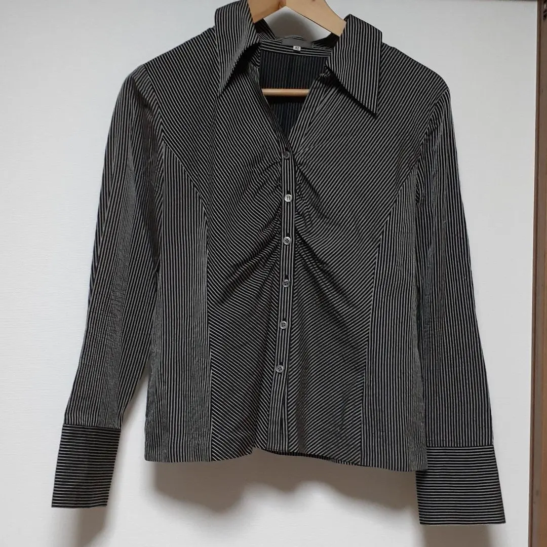 Thumbnail of Black striped blouse M