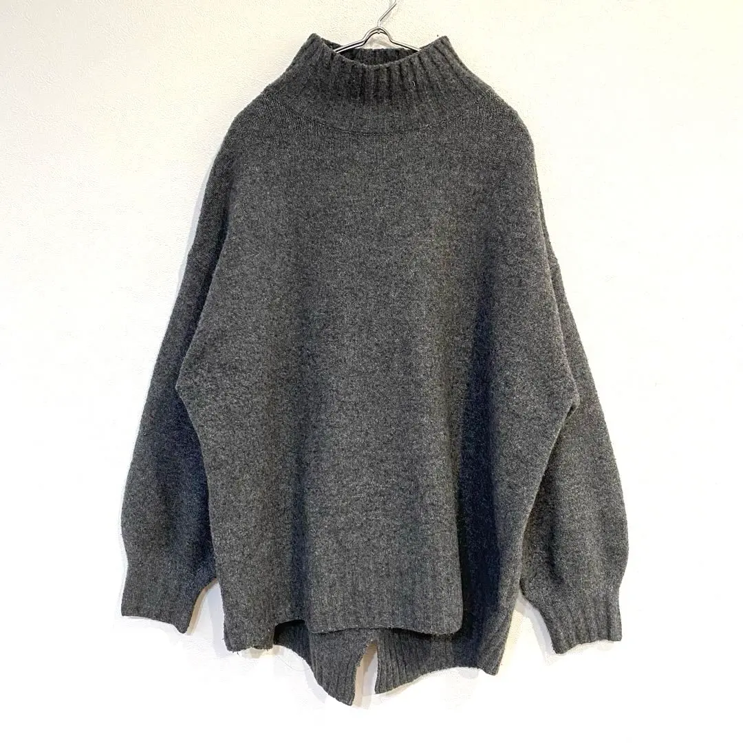 Thumbnail of Ragout Sweater Mock Neck Back Slit Wool Blend Long Sleeve Simple L