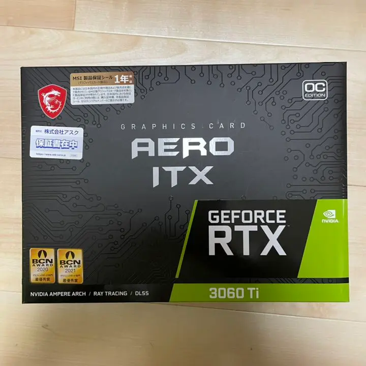 新品未開封　MSI　RTX　3060ti　lhr店頭レシート付き Amazon | MSI GeForce RTX 3060 Ti AERO ITX 8G OC LHR