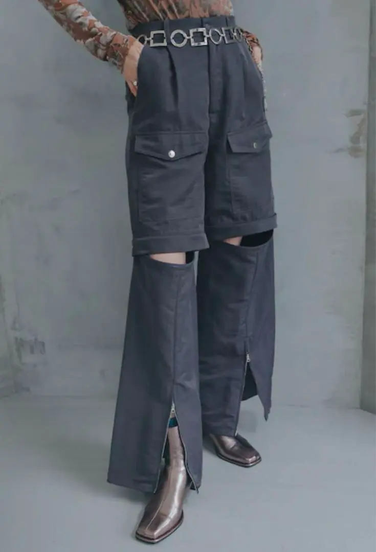 sahara MARTE グリーン　オリーブ　カーキ　ティアードパンツ sahara MARTE グリーン オリーブ カーキ ティアードパンツ
