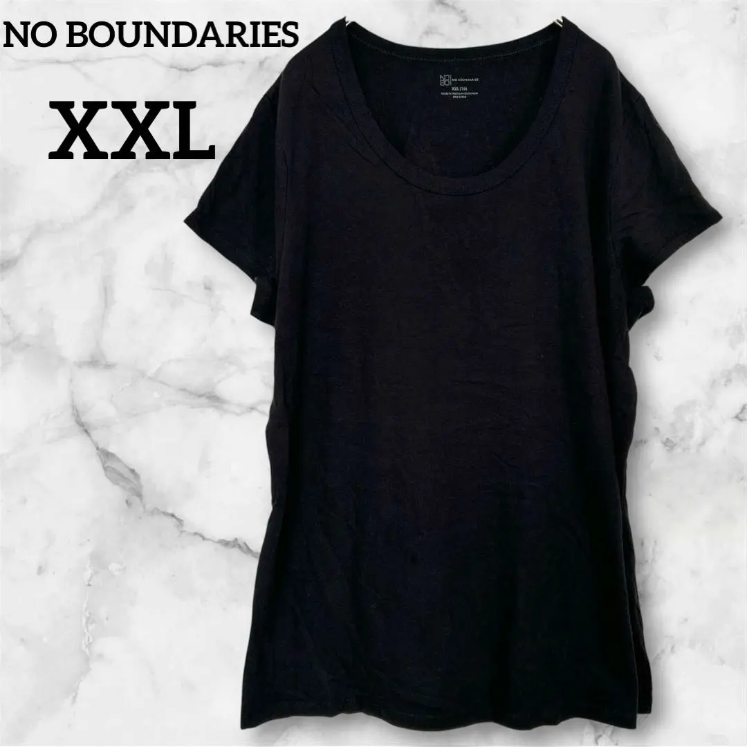 Thumbnail of Rare ✨ NO BOUNDARIES 【XXL】 Black T-shirt Large Size Short Sleeve