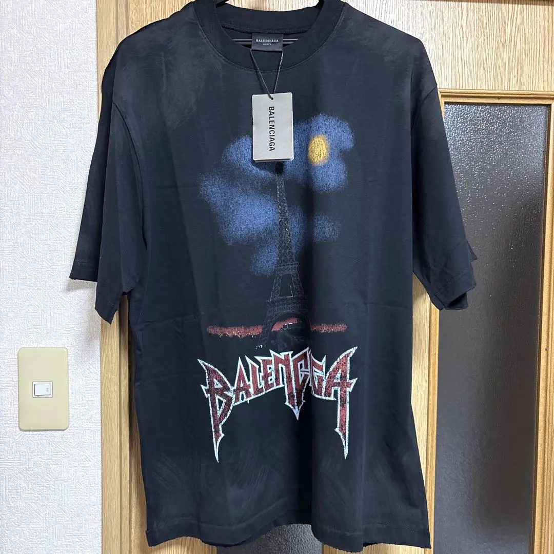 バレンシアガ・Tシャツ・黒・エッフェル塔・ポラロイドPVC加工・Sサイズ 2025年最新】バレンシアガ tシャツ エッフェル塔の人気アイテム