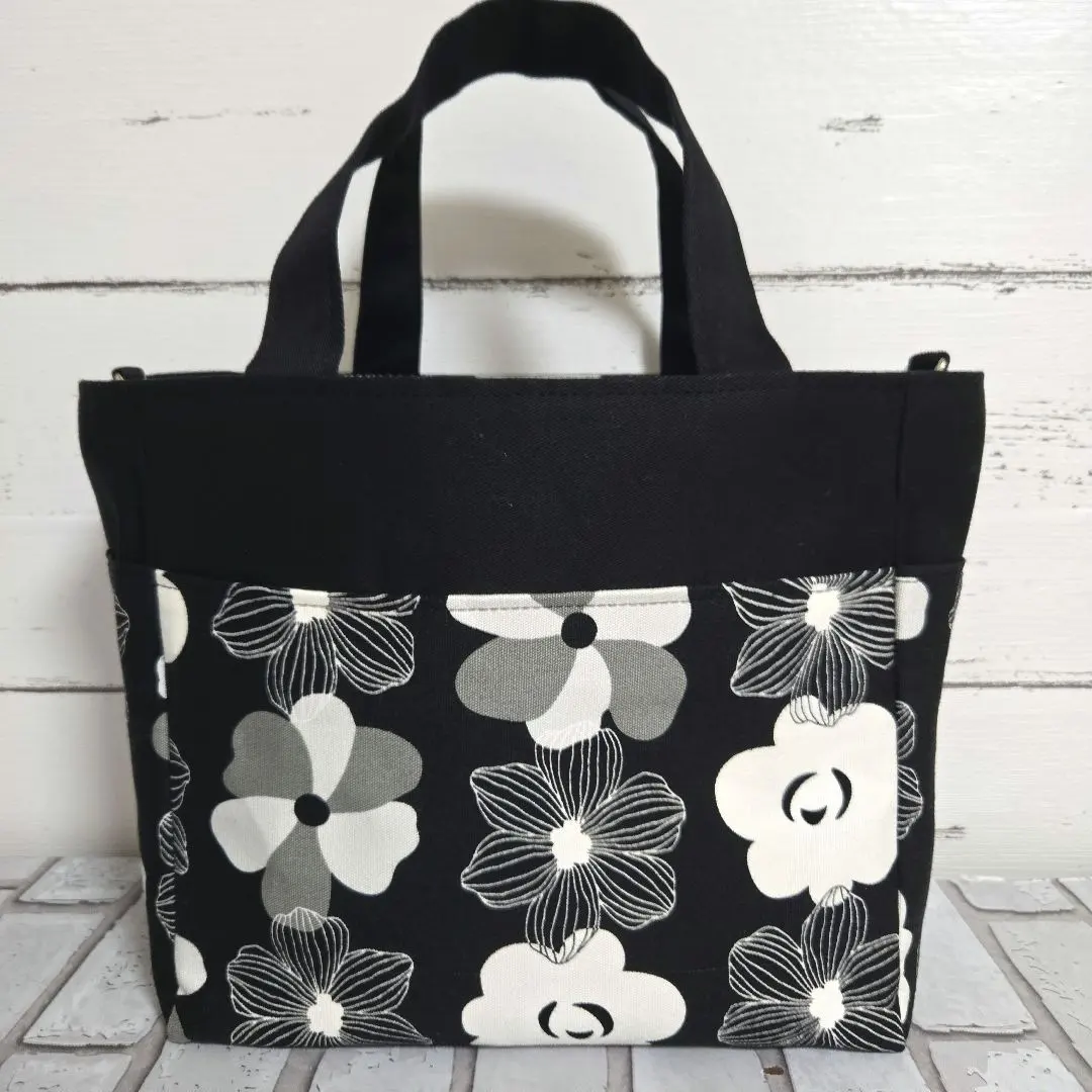 北歐風花紋多口袋迷你包＊附飲料杯架分隔包 的縮圖