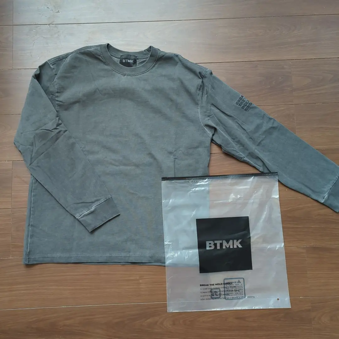 BTMK ロングティーシャツ　ロンT　サイズXXL BTMK LONG TEE garment dyed 2309