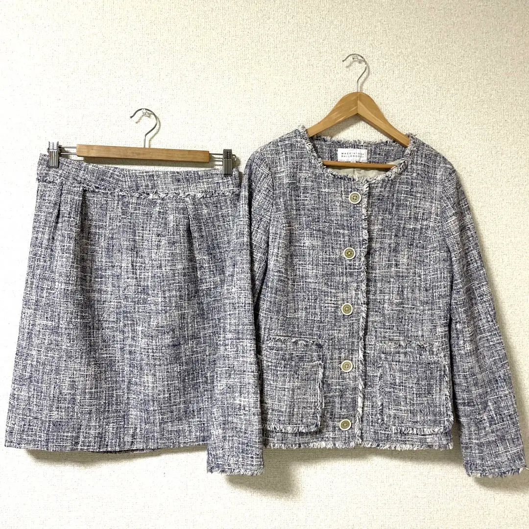 美品入学卒業式にMACKINTOSH PHILOSOPHY スカートスーツ セール】 コットンナイロンギャザースカート （ロング・マキシ丈
