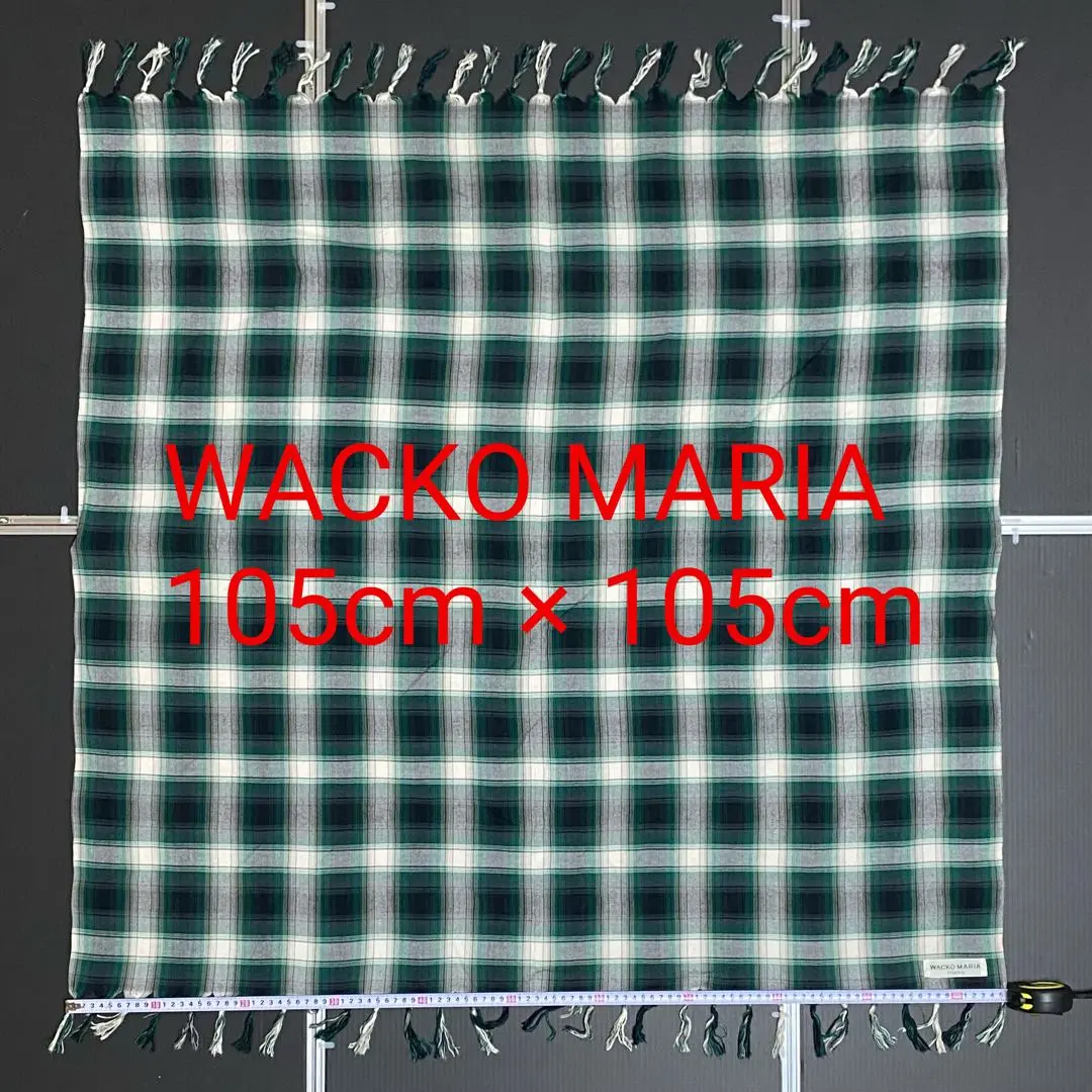 未使用★WACKO　MARIA　の日本製★ワコマリアのレオパードフリンジストール WACKO MARIA ワコマリア レオパード柄シャツ オレンジ サイズ