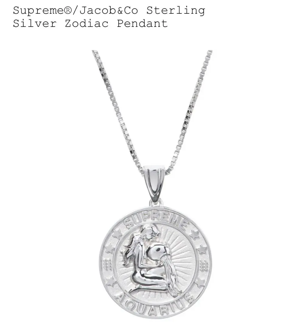 ネックレス・チョーカー 24AW Week4 Supreme Jacob&Co Sterling Silver Zodiac Pendant 210.jpg