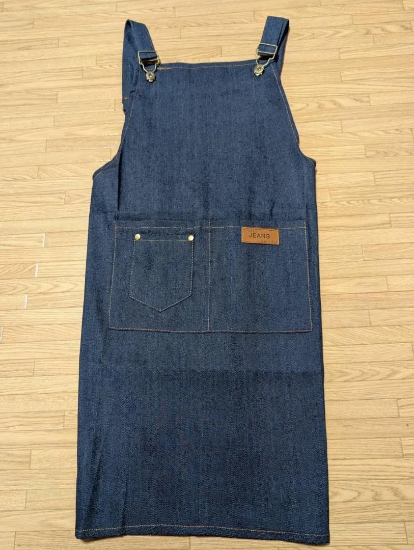 Thumbnail of Denim apron, kitchen, pocket, cafe style, gardening, adjustable shoulder straps