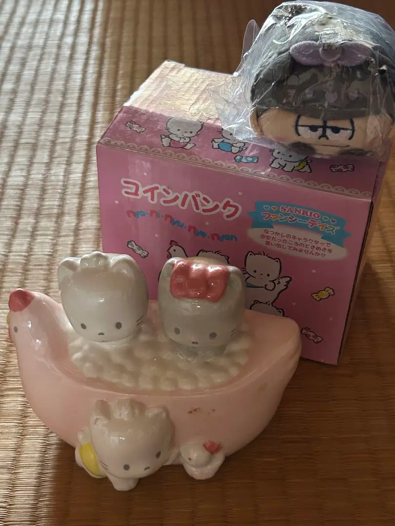 【最安値】ニャニィニュニェニョン　貯金箱　コインバンク nya・ni・nyu・nye・nyon/ニャニィニュニェニョン・陶器製