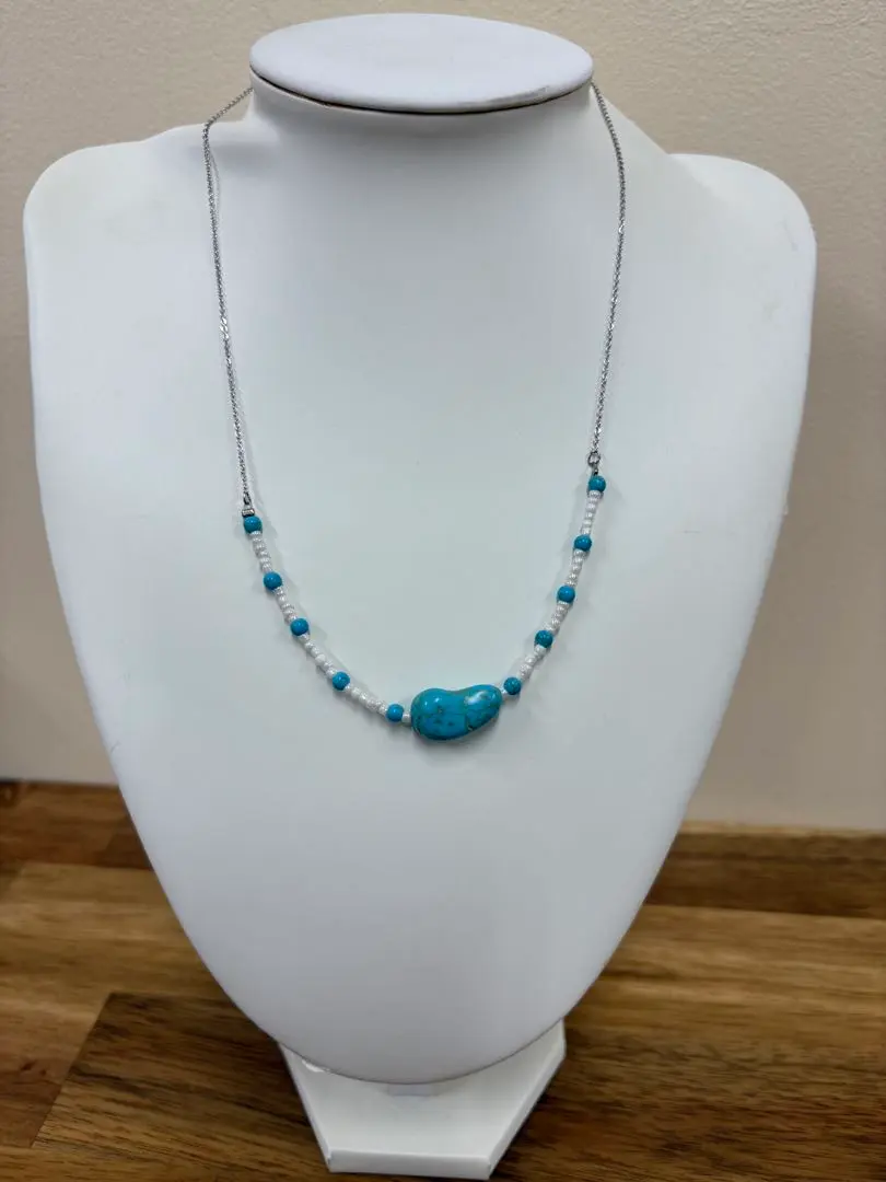 綠松石珠子項鍊 的縮圖