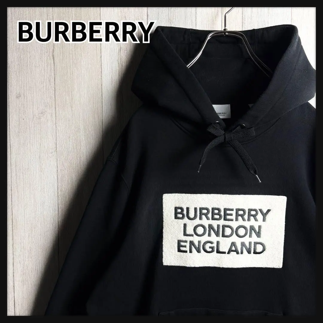 希少　BURBERRY KINDGOM ロゴ　パーカー　フーディ　　ブラック　M 楽天市場】バーバリー パーカー フーディー マークス プル