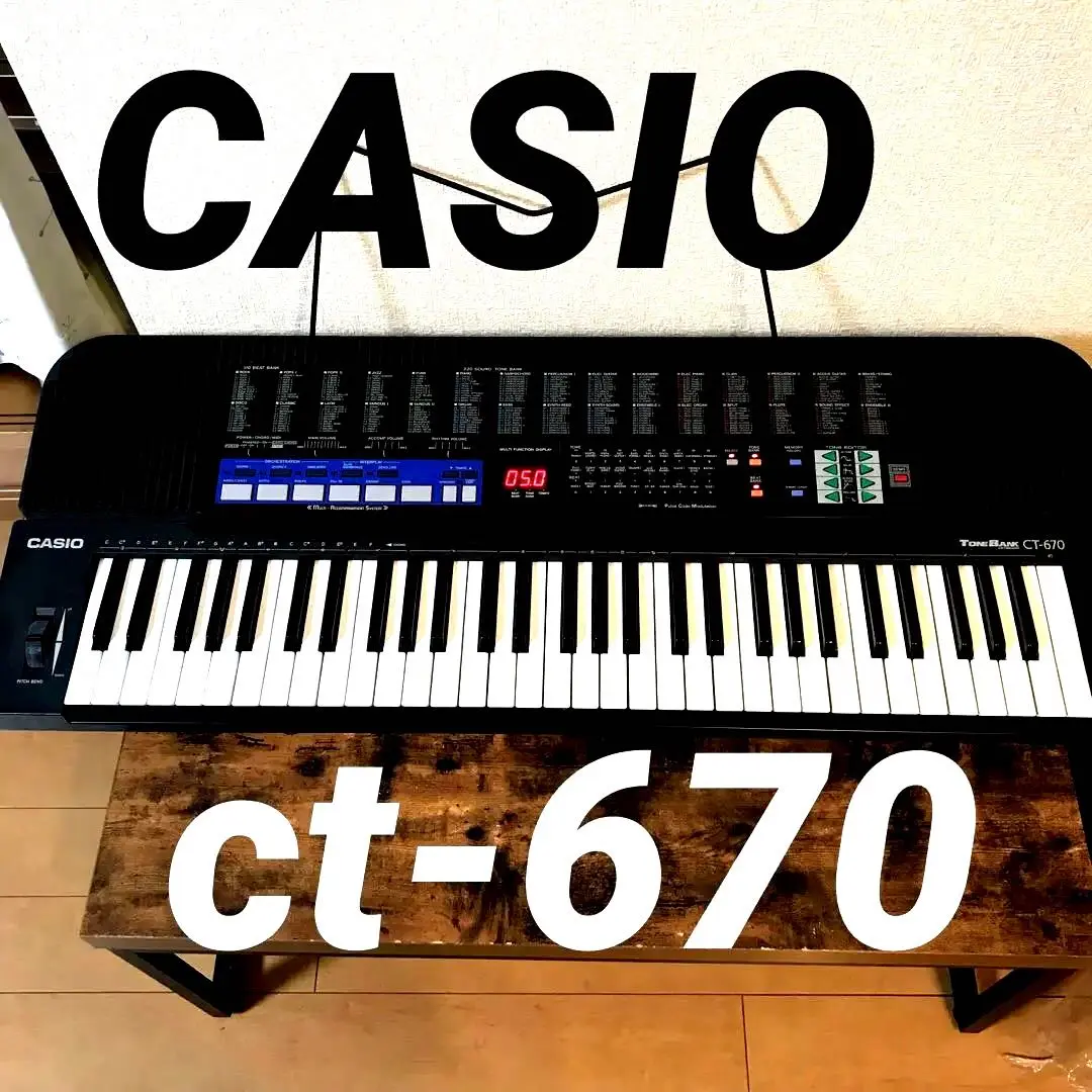 CASIO CT-670 キーボード　シンセサイザー　電子ピアノ Casio Keyboard Ct 670 Tone Bank 1990s Black Great RARE for