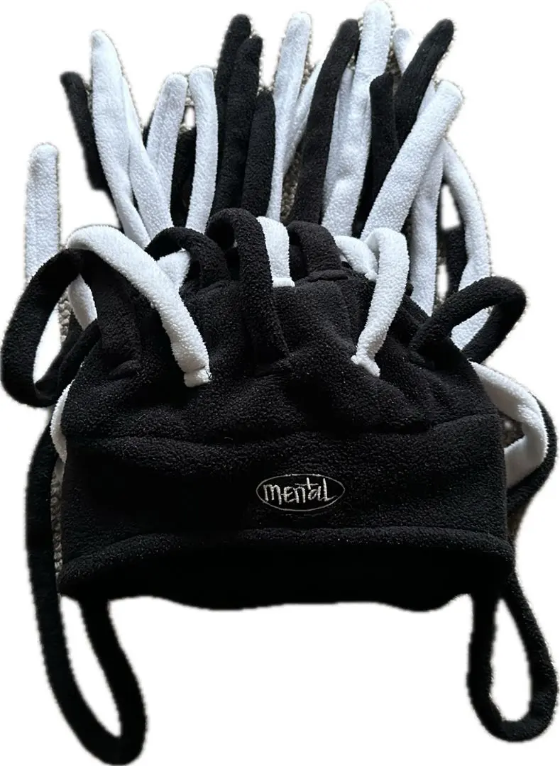Mental メンタルヘッドギア トゲトゲ フリースキャップ came unto me | 90s mental headgear burgandy/green polyester
