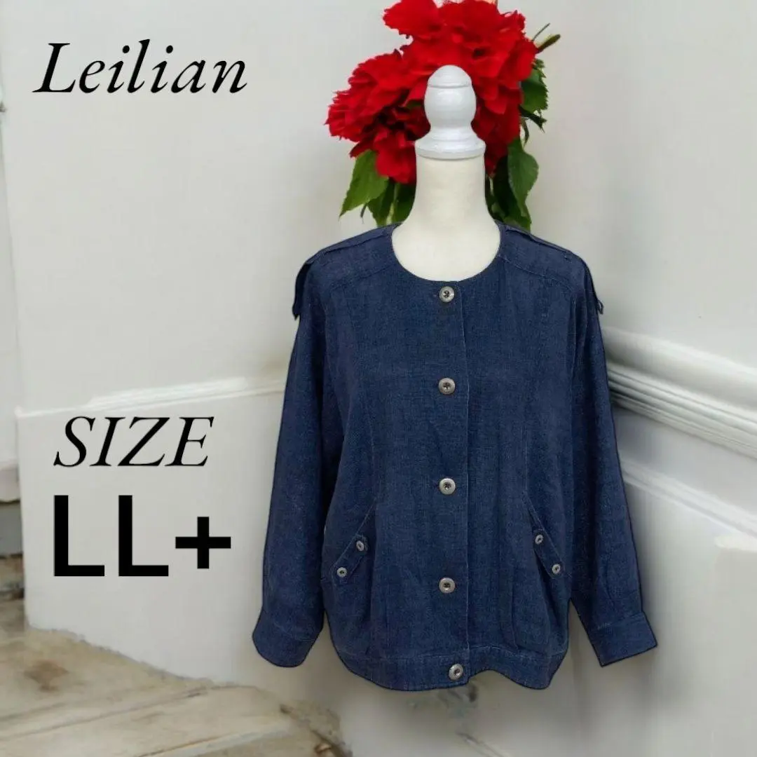 2025年最新】leilian カラー：ブルー系 ノーカラージャケットの