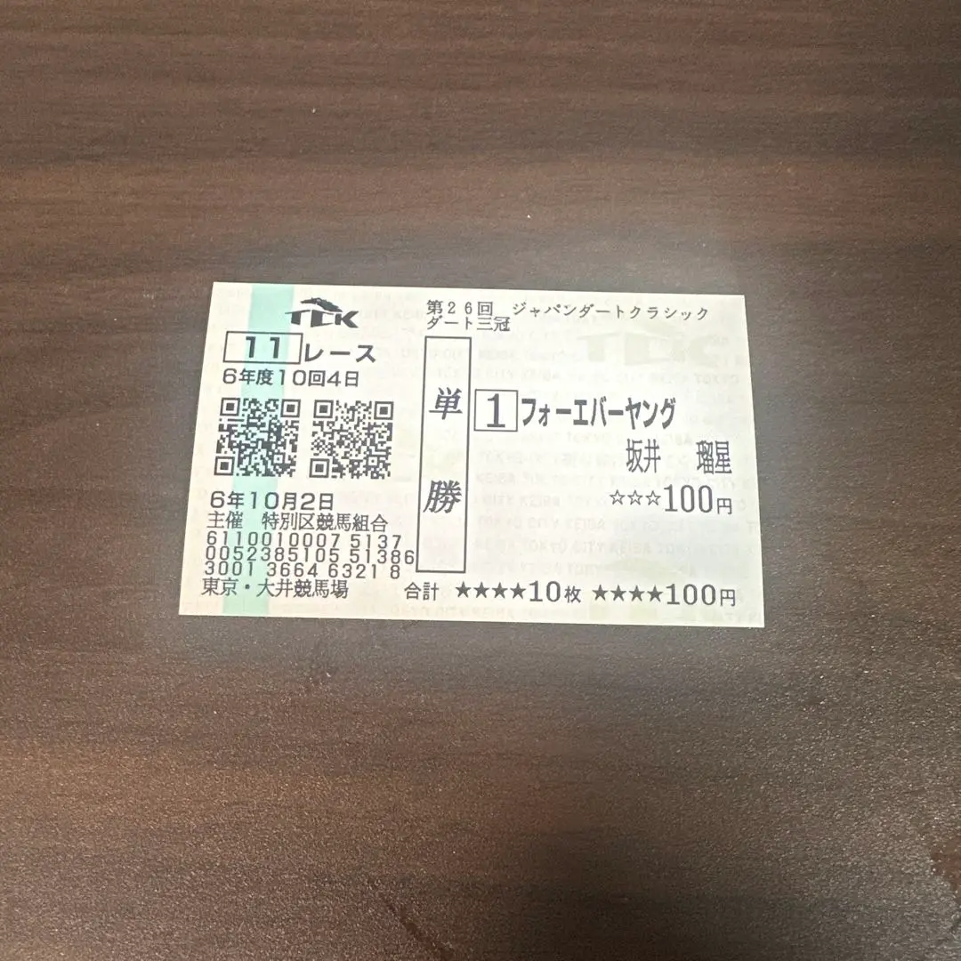 ダート3冠現地馬券＋レーシングプログラム ダート3冠現地馬券＋レーシングプログラム - メルカリ