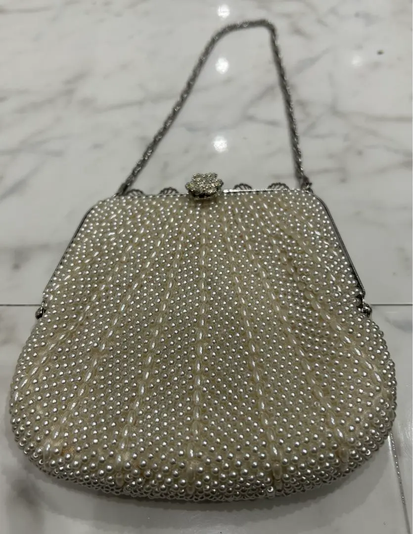 Thumbnail of Beautiful Party Bag with Pearls and a Handbag with a Mirror