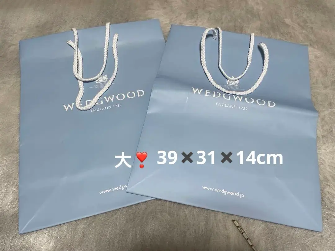 WEDGWOOD 大❣️2枚組 藍色紙製提袋 的縮圖